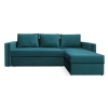 Угловой диван Лунден Бирюзовый велюр