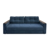 Прямой диван Анкона М Синий велюр