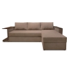 Диван угловой Берг Светло коричневый велюр