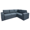 Угловой  диван Лемвиг Синий рогожка