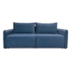 Прямой диван Киото Синий велюр