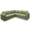 Угловой диван Ольборг Оливковый рогожка