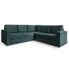 Угловой диван Ольборг Темно-зеленый велюр