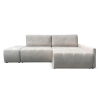 Угловой диван Оникс с пуфом Серый велюр