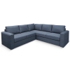 Угловой диван Ольборг Синий рогожа