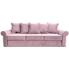 Прямой диван Арвика Розовый велюр плюш