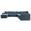 П-образный диван Стаббен Синий рогожка