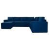 П-образный диван Кольдинг  Синий Велюр