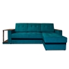 Диван угловой Атланта Бирюзовый велюр