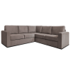 Угловой диван Ольборг Бежево-серый велюр