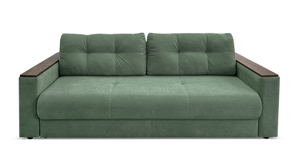 Прямой диван Анкона М Оливковый велюр