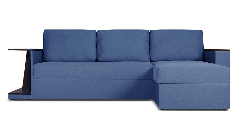 Угловой диван Берг со столиком со столиком, механизм дельфин