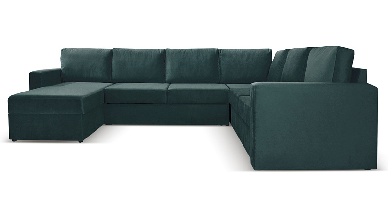 Большой П-образный диван Кольдинг с блоком независимых пружин