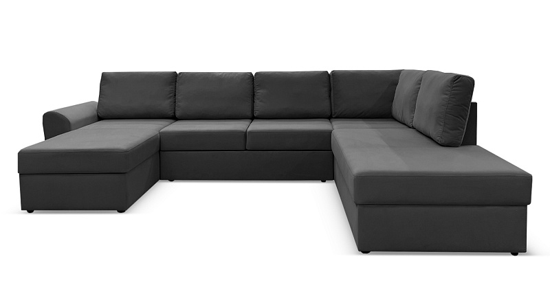Большой П-образный диван Копенгаген с ящиком для белья