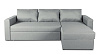 Недорогой Угловой диван Лунден дельфин с ящиком для белья
