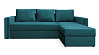 Недорогой Угловой диван Лунден дельфин с ящиком для белья