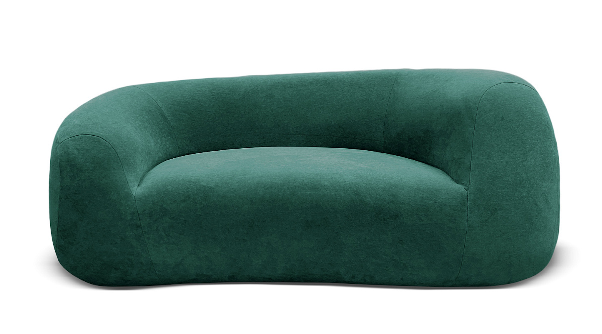 Прямой диван Вирджиния  Зеленый велюр