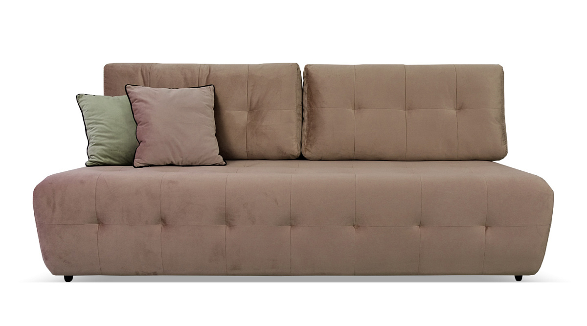 Прямой диван Денвер Mini светло коричневый велюр