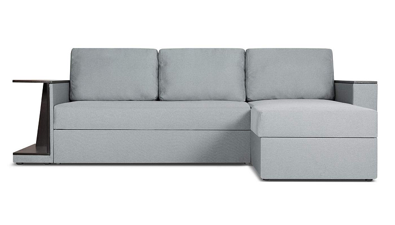 Угловой диван Берг со столиком со столиком, механизм дельфин