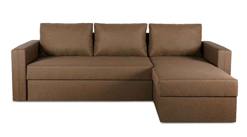 Недорогой Угловой диван Лунден дельфин с ящиком для белья