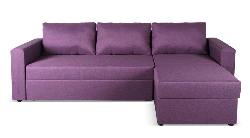 Недорогой Угловой диван Лунден дельфин с ящиком для белья