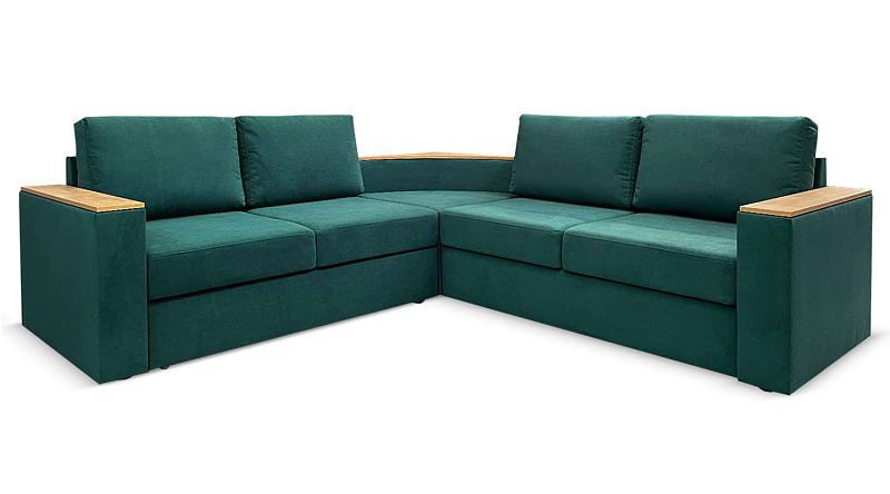 Большой Угловой диван Фоборг с полкой со столиком