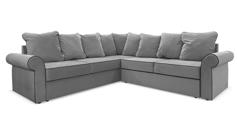 Большой Угловой диван Халланд с подушками и ящиком для белья