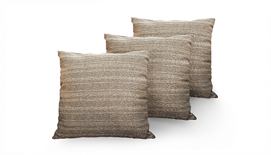 Три декоративных подушки SILVER серебристо-бежевый